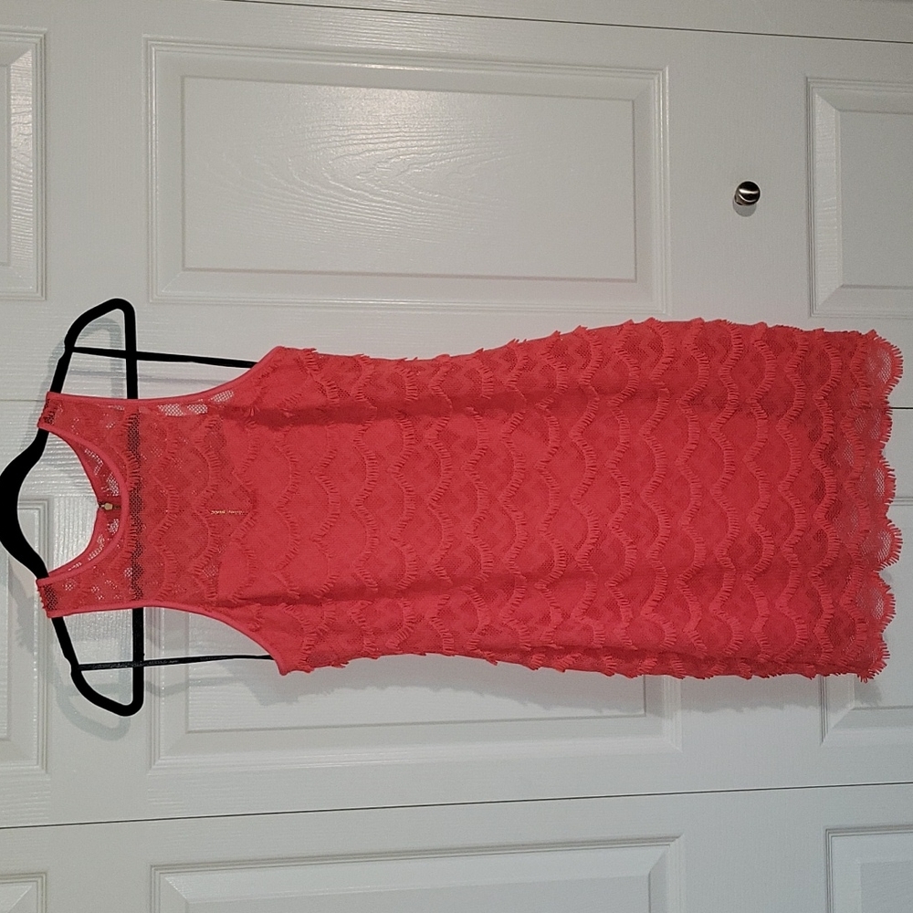 Guess Los Angeles est. 1981 coral, pink flared dress size 10, Maria Dress